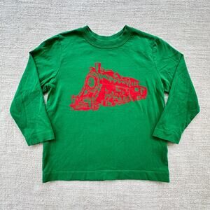 Hanna Andersson Green Train Tee VGUC 4
